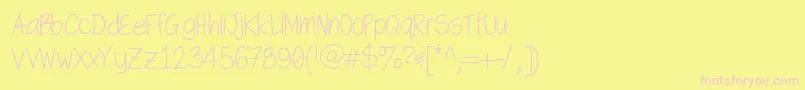 Swaggerlight Font – Pink Fonts on Yellow Background