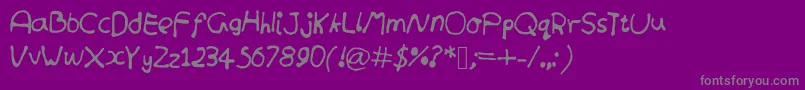 Roundlines-Schriftart – Graue Schriften auf violettem Hintergrund
