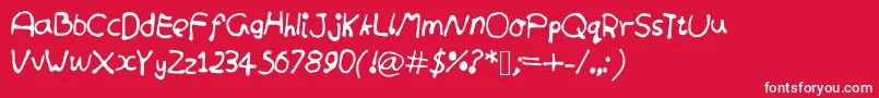 フォントRoundlines – 赤い背景に白い文字