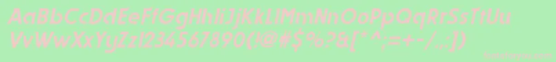 DynastyItalic Font – Pink Fonts on Green Background