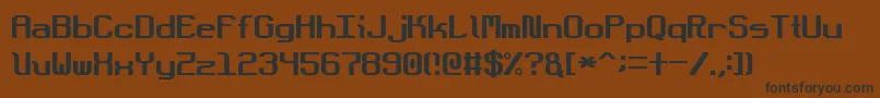 DotboundaryJustified Font – Black Fonts on Brown Background
