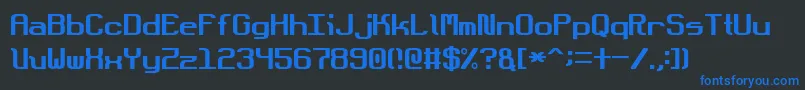 DotboundaryJustified Font – Blue Fonts on Black Background