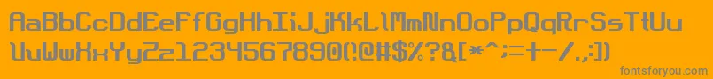 フォントDotboundaryJustified – オレンジの背景に灰色の文字