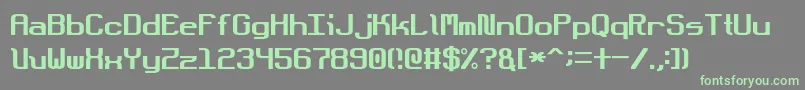 DotboundaryJustified Font – Green Fonts on Gray Background