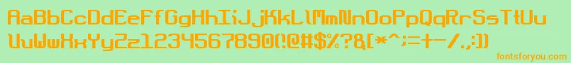 DotboundaryJustified Font – Orange Fonts on Green Background