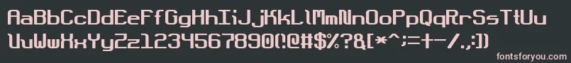 DotboundaryJustified Font – Pink Fonts on Black Background