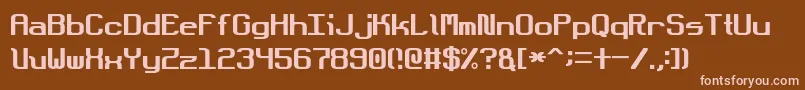 DotboundaryJustified Font – Pink Fonts on Brown Background
