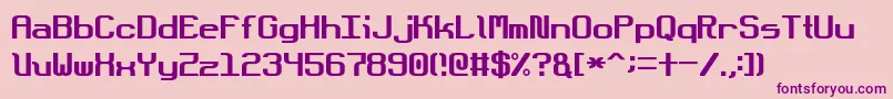 DotboundaryJustified Font – Purple Fonts on Pink Background