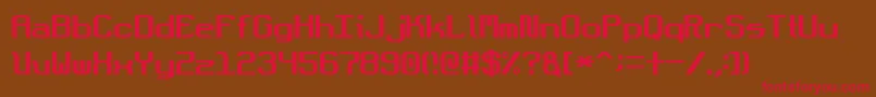 DotboundaryJustified Font – Red Fonts on Brown Background