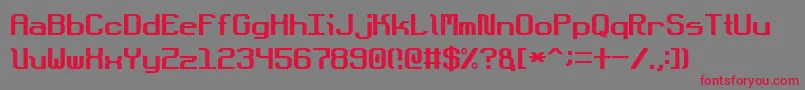 More about DotboundaryJustified Font DotboundaryJustified Font – Red Fonts on Gray Background