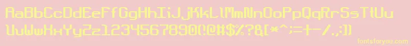 DotboundaryJustified Font – Yellow Fonts on Pink Background