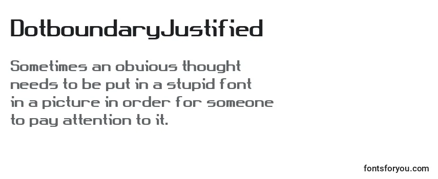 Шрифт DotboundaryJustified