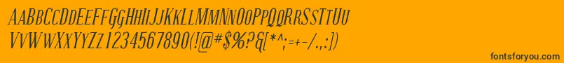 Шрифт Coving22 – чёрные шрифты на оранжевом фоне