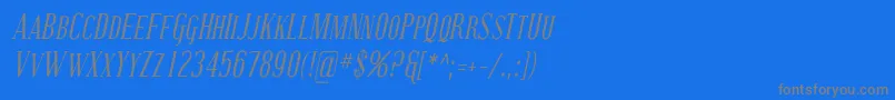 フォントCoving22 – 青い背景に灰色の文字