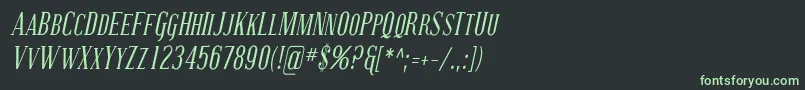 Coving22 Font – Green Fonts on Black Background