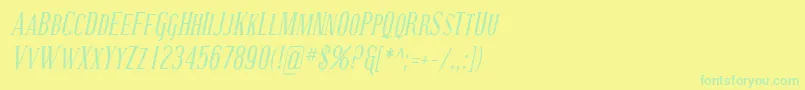 Coving22 Font – Green Fonts on Yellow Background