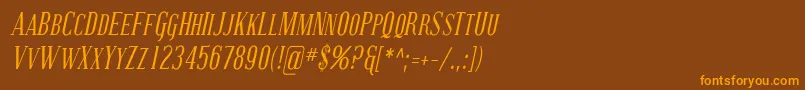 Coving22 Font – Orange Fonts on Brown Background