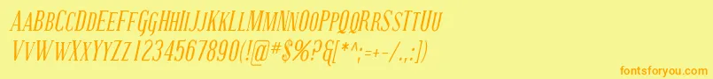 Шрифт Coving22 – оранжевые шрифты на жёлтом фоне