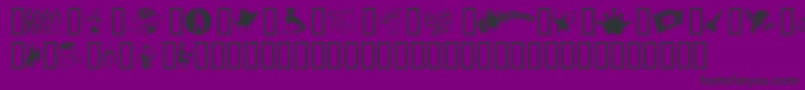 フォントTackoding – 紫の背景に黒い文字