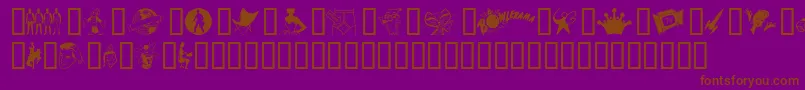 Tackoding Font – Brown Fonts on Purple Background