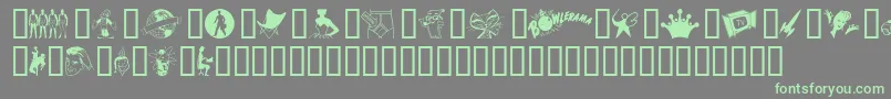 Fonte Tackoding – fontes verdes em um fundo cinza