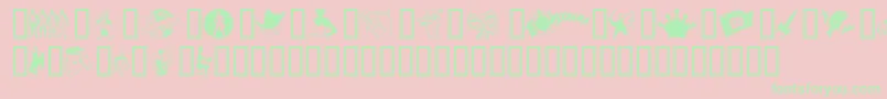 Tackoding-Schriftart – Grüne Schriften auf rosa Hintergrund