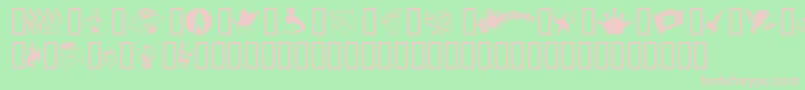 Tackoding Font – Pink Fonts on Green Background