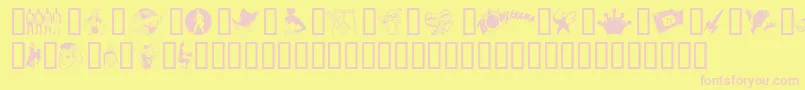 Tackoding Font – Pink Fonts on Yellow Background