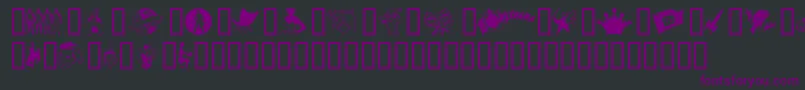 Tackoding-Schriftart – Violette Schriften auf schwarzem Hintergrund