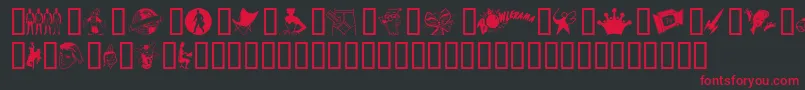 Tackoding Font – Red Fonts on Black Background