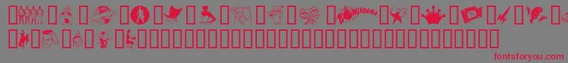 Tackoding Font – Red Fonts on Gray Background