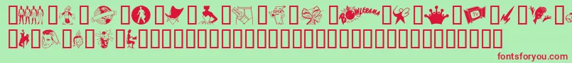 Tackoding Font – Red Fonts on Green Background