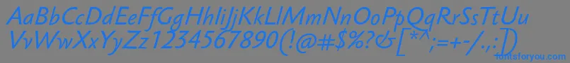 SebastianTextProItalic Font – Blue Fonts on Gray Background