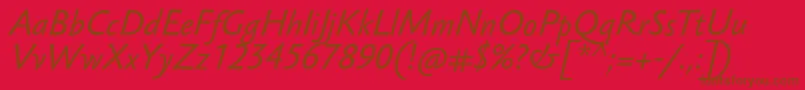 SebastianTextProItalic Font – Brown Fonts on Red Background