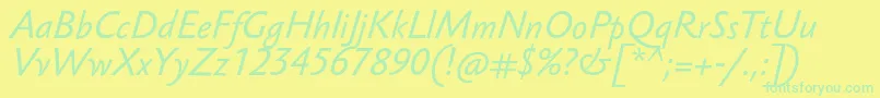 En savoir plus sur la police SebastianTextProItalic Police SebastianTextProItalic – polices vertes sur fond jaune