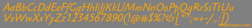 SebastianTextProItalic Font – Orange Fonts on Gray Background