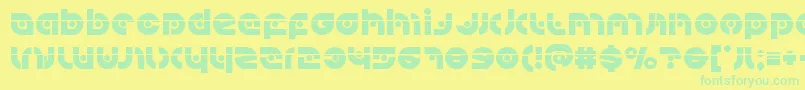 Kovacsspotlaser Font – Green Fonts on Yellow Background