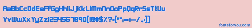 FightingForce Font – Blue Fonts on Pink Background