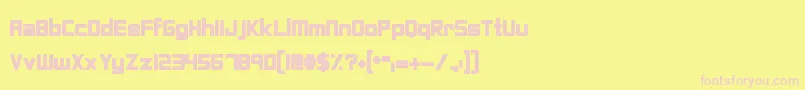 FightingForce Font – Pink Fonts on Yellow Background