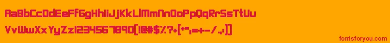 FightingForce Font – Red Fonts on Orange Background