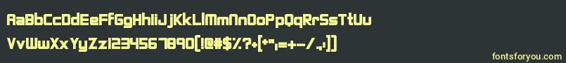 Шрифт FightingForce – жёлтые шрифты на чёрном фоне