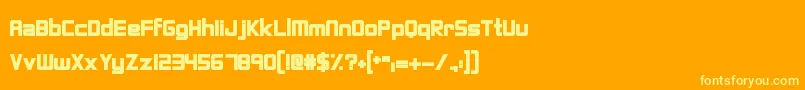 FightingForce Font – Yellow Fonts on Orange Background