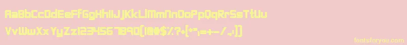 FightingForce Font – Yellow Fonts on Pink Background