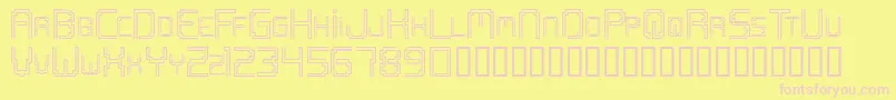 フォントOpenmind – ピンクのフォント、黄色の背景