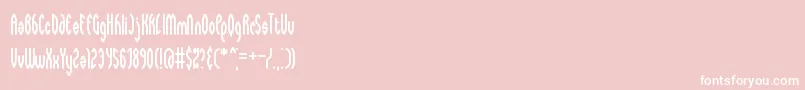 Fonte WaywardBrk – fontes brancas em um fundo rosa