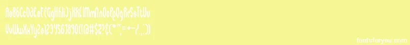 WaywardBrk Font – White Fonts on Yellow Background