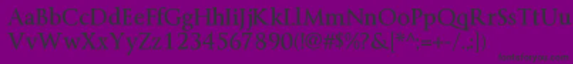 ByingtonrgRegular-Schriftart – Schwarze Schriften auf violettem Hintergrund