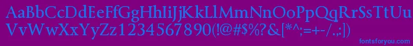ByingtonrgRegularフォントについての詳細 フォントByingtonrgRegular – 紫色の背景に青い文字