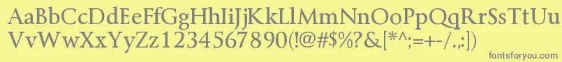 ByingtonrgRegular Font – Gray Fonts on Yellow Background