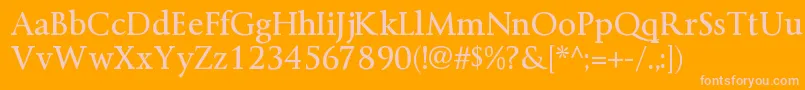 ByingtonrgRegular Font – Pink Fonts on Orange Background